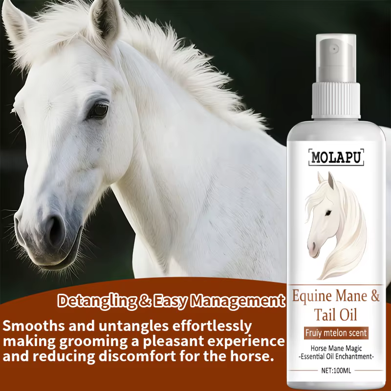 Aceite de Aseo para Carreras de Caballos, Diseñado Especialmente para Carreras de Caballos, Aumenta la Brillantez Rápida en el Día de la Carrera y Previne la Polvo. 100ml, Fácil de Transportar, Adecuado para Caballos Grandes y Pequeños — imagen 3
