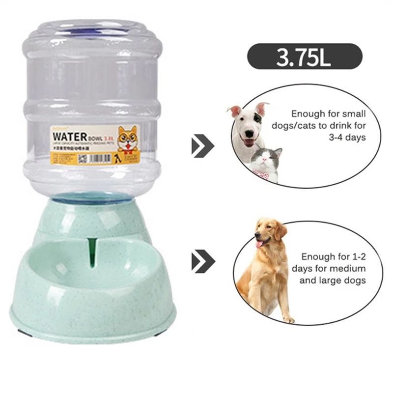 Alimentador Automático de Paja de Trigo Grande Capacidad 3.8L para Mascotas Comida y Agua — imagen 4