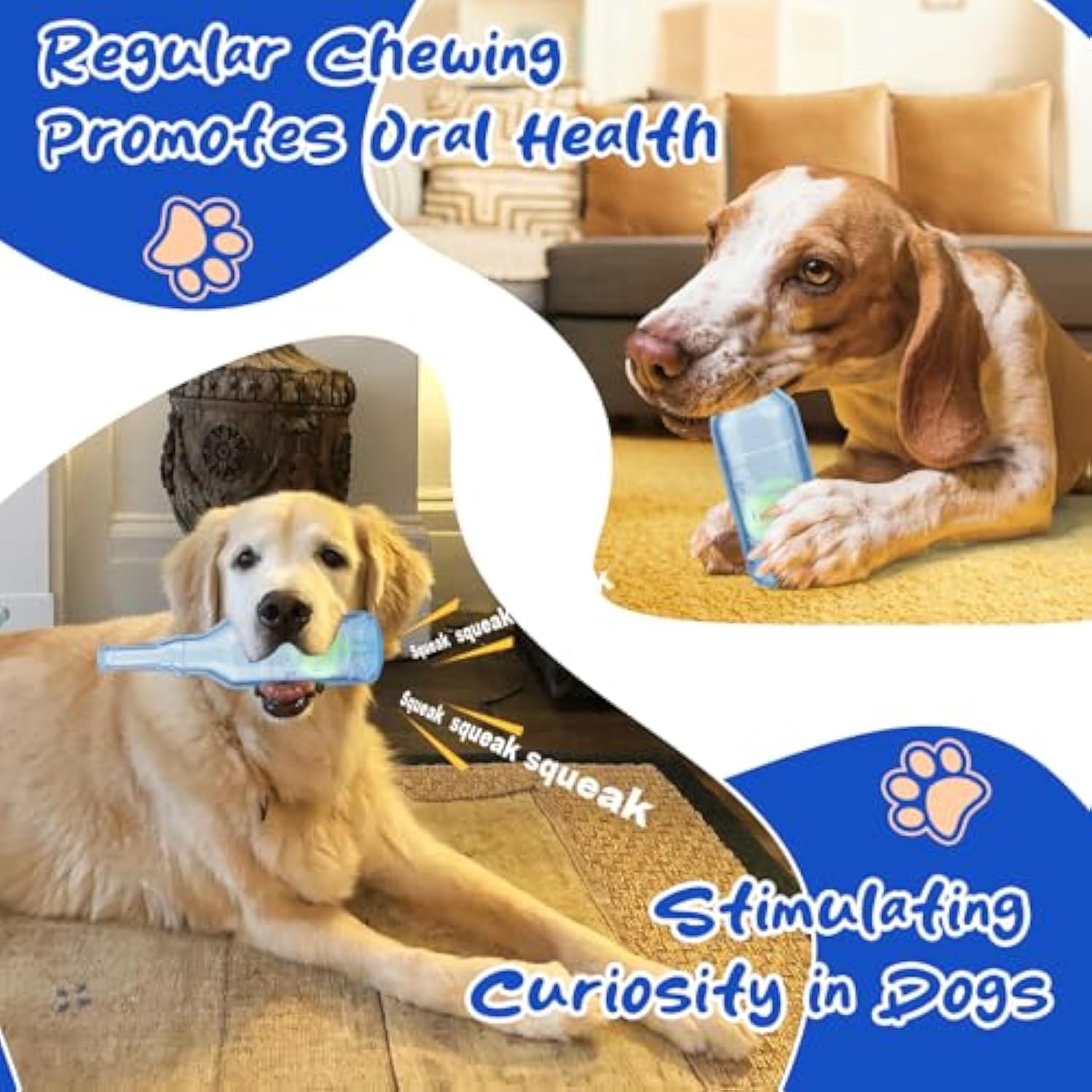 Water Bottle Dog Toy Squeaky Dog Toys For Aggressive Chewers Indestructible Dog Chew Toys For Small Medium Large Dogs Dog Toy Water Bottle Cruncher Interactive Dog Toys For Boredom — image 4