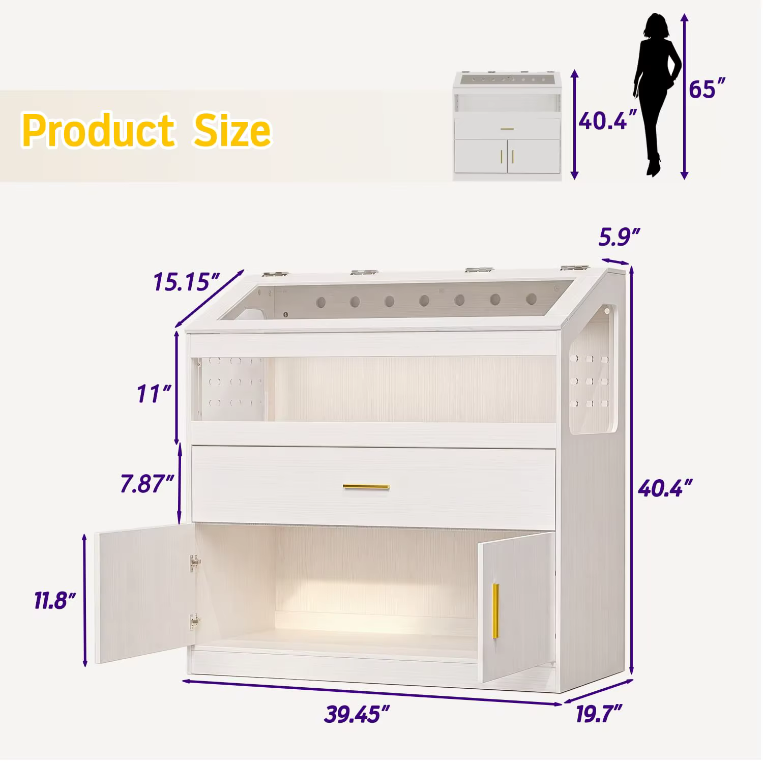 Guinea Pig Cage Large Hamster Cage with Storage Cabinet — image 2