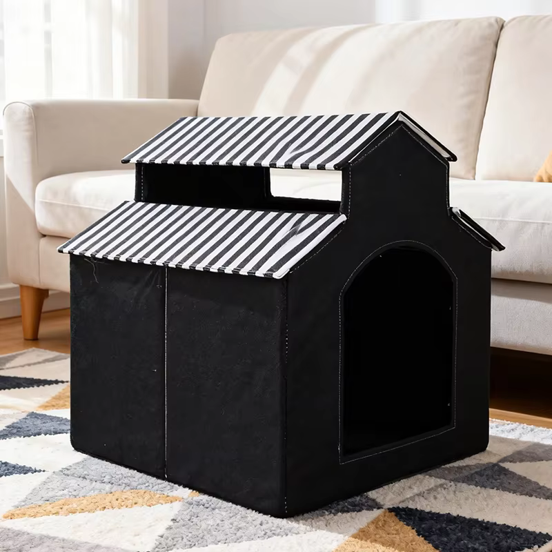 New Oxford Cloth Cat House Four Seasons Universal Warm Cat Nest Folding Storage Portable Cat Villa Cat Delivery Room — image 5