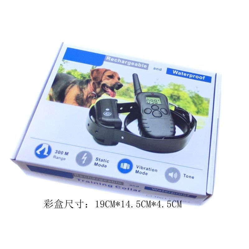 Pet Training Collar Anti Barking Device Waterproof Rechargeable Electric Shock Dog Training Collar With Remote Control — image 4