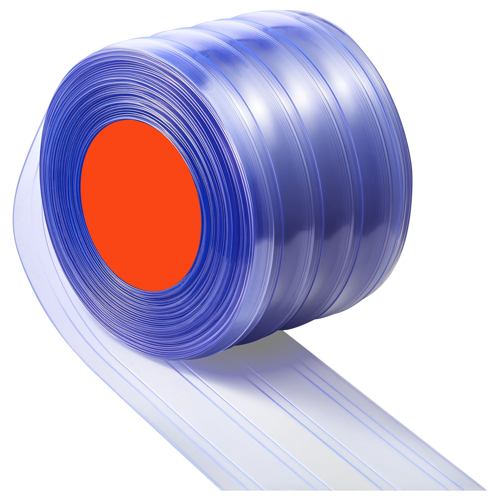 Cortina de Cinta PVC Transparente, 50 pies de largo x 8 pulgadas de ancho, Cinta Plástica Ribetizada para Puertas en Rollo, Cortina para Congelador y Refrigerador Para Pasillos de Supermercado, Garaje, Almacén, Casa de Animales — imagen 1