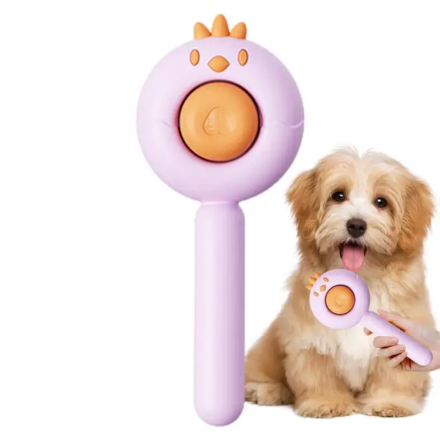 Cepillo para Perros Auto-Limpio Dientes de Acero Inoxidable Cepillador para Mascotas Fácil Eliminación de Pelos y Masaje Multifuncional Suministros para Mascotas — imagen 9