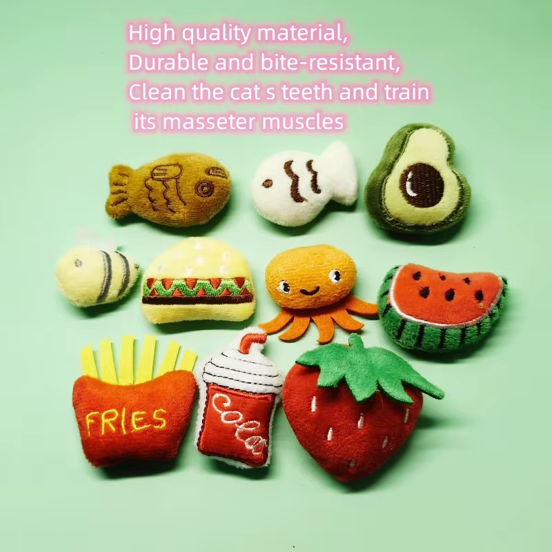 Pet Toy Set Cat Toy Set With Catmint Kitten Plush Catnip Toy With Scent Cat Mini Catnip Chewing Toy Teeth Grinding Pet Supplies — image 6