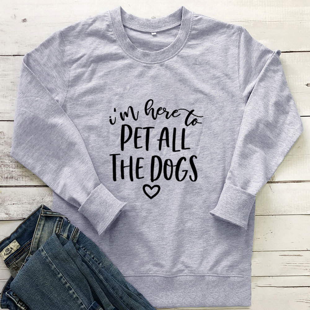 Pet All The Dogs letter printed hoodie — image 3