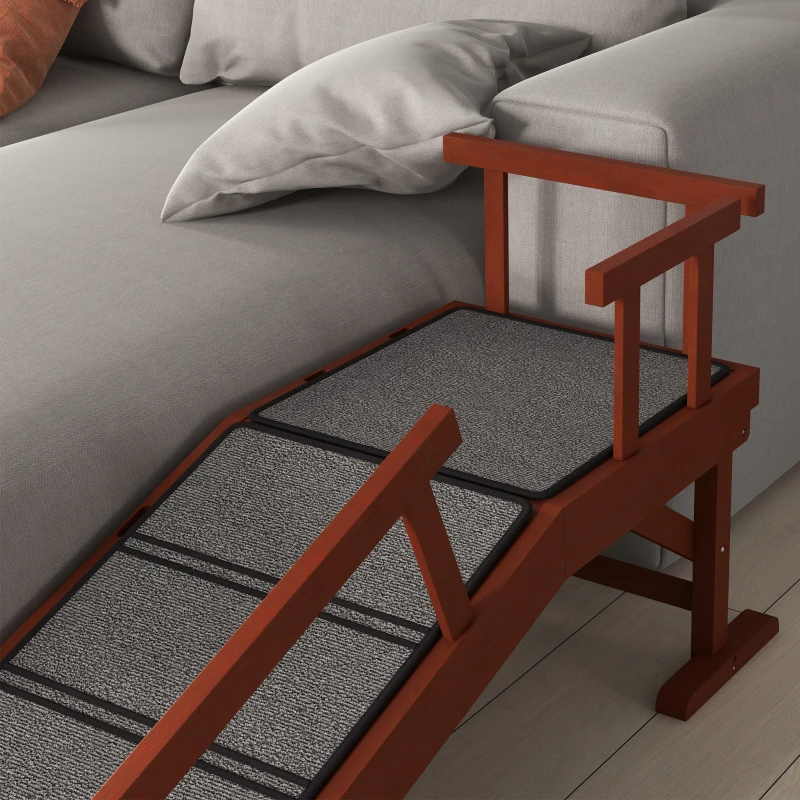 PawHut Wooden Dog Ramp With Removable Guardrails, Non-Slip Surface — imagen 6