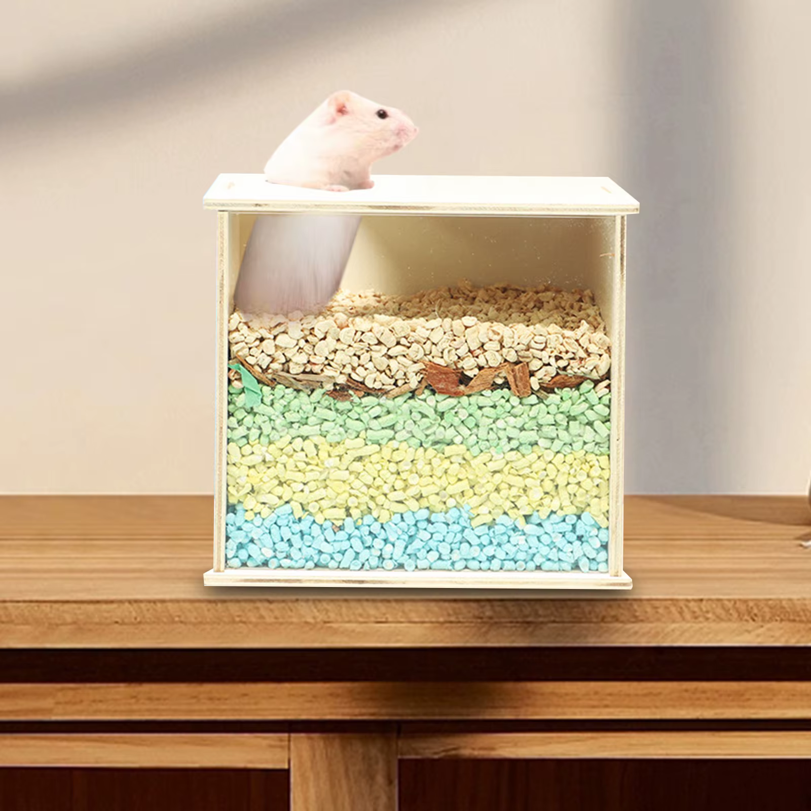 Caja de Baño de Arena para Hámsters, Habitación de Excavación, Fácil de Limpiar, Caja de Limpieza para Animales Pequeños — imagen 2