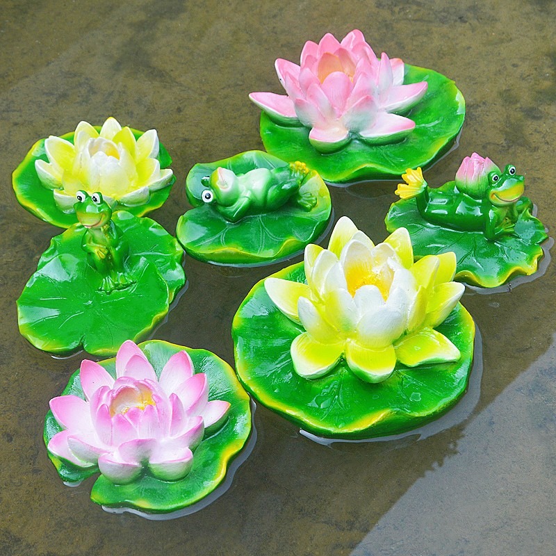 Floating Frog and Fish Pond Scenery Water Surface Decoration Water Fountain Resin — image 8