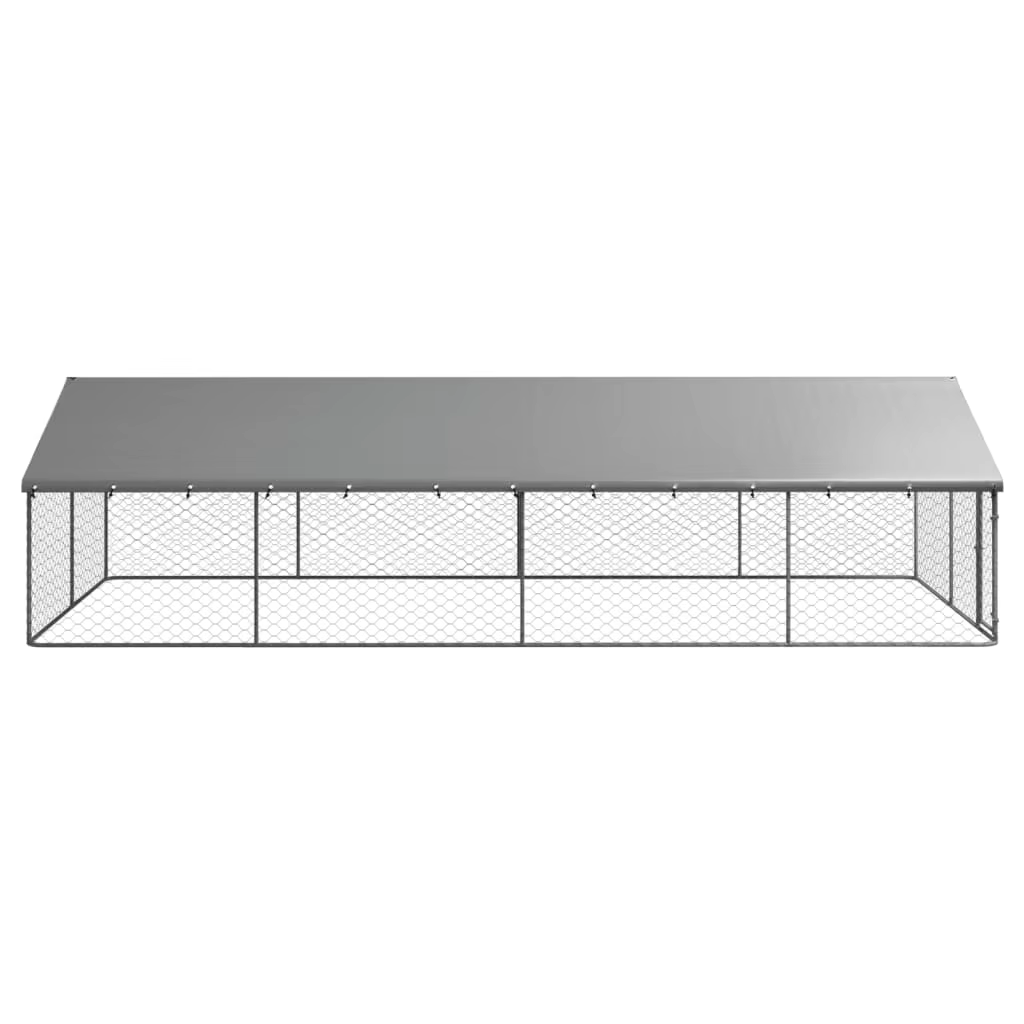 Cubo de Jardín con Techo 600x300x150 cm / 100x100x150 cm / 200x100x150 cm Cubos y Vallas para Perros Acero Galvanizado Granja — imagen 3