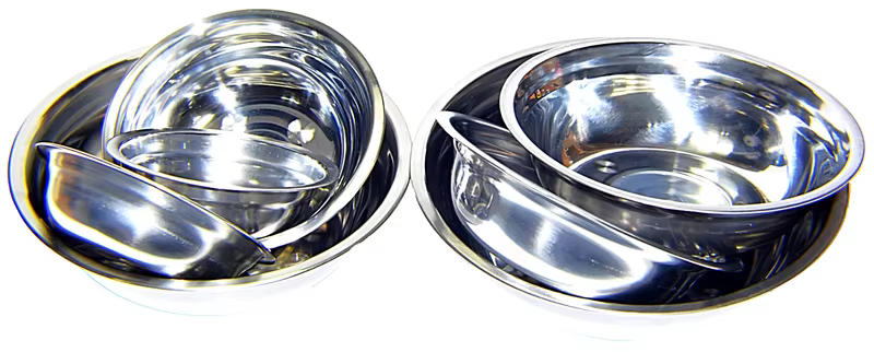 Set of 2 Dog Cat Pet Bowl Dish Metal STAINLESS STEEL New L XL XXL M S XS XXS — image 8