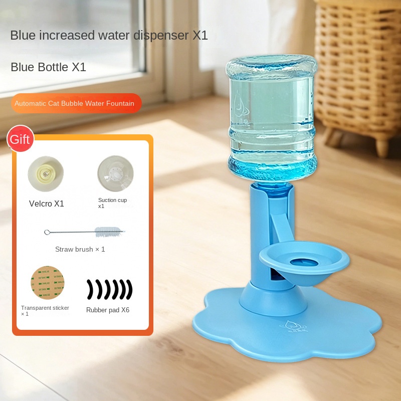 The cat water dispenser can adjust the height to protect the cat's neck and automatically replenish water — image 2