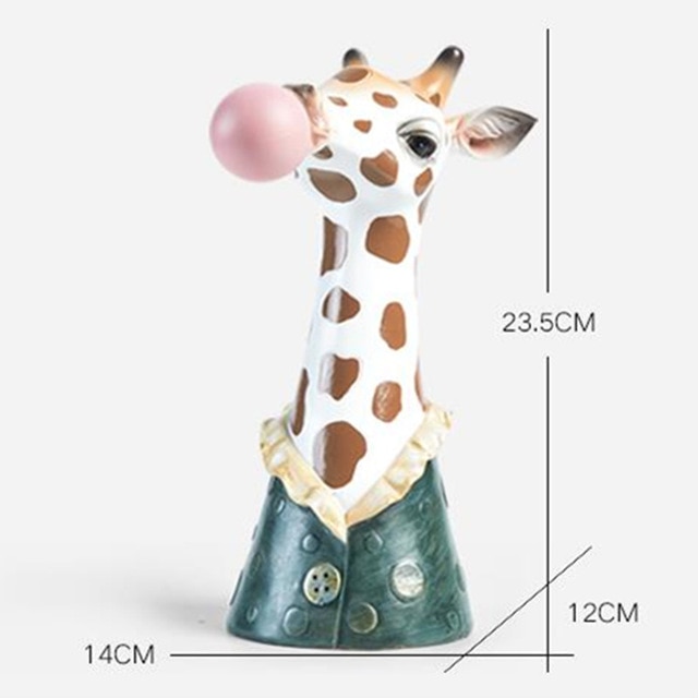 Resin Cartoon Animal Head Vase Succulents Flower vase — image 3