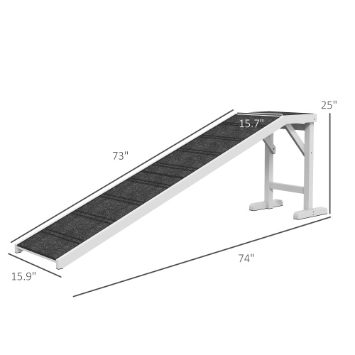 Ramp For Dog Bed, Pet Ramp For Dog With Non-slip Carpet And Top Platform — imagen 4