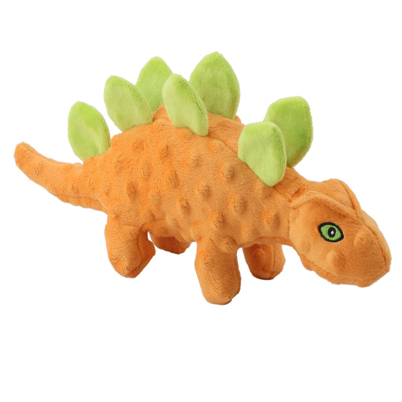 New Pet Plush Sound Toy Dinosaur Dog Relief Moaning Teeth Cleaning Cartoon Stegosaurus Toy — image 6