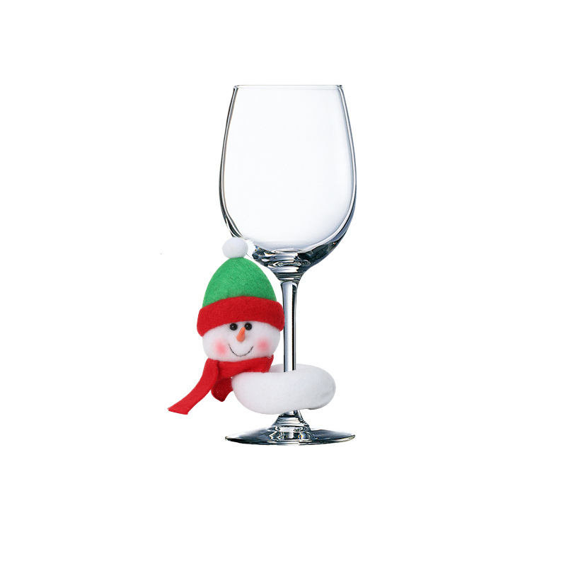 New Christmas Wine Cup Set Santa Claus Snowman Reindeer Christmas Home Decoration — image 8
