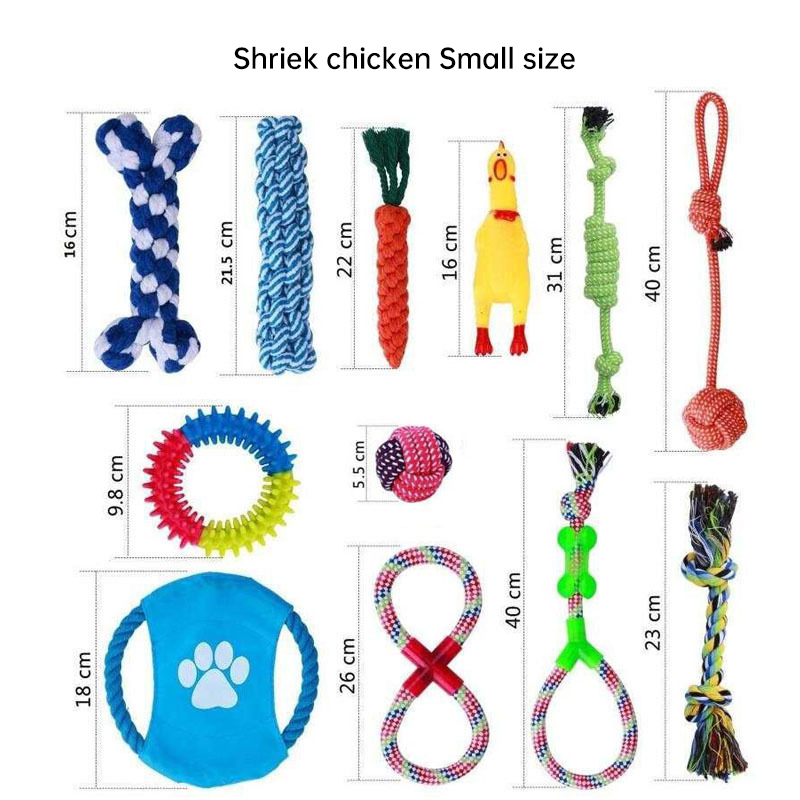 Pet Toy Set Dog Toy Cotton Rope Bite Toy Tooth Grinding Toy — image 2