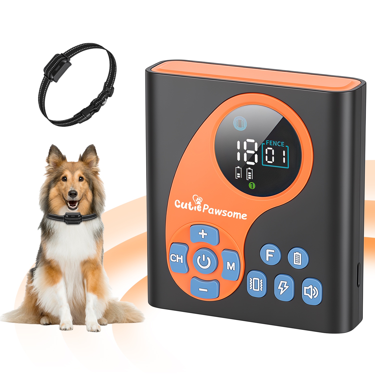 Sistema de Cerca Inalámbrica para Perros 2 en 1 con Collar de Entrenamiento, Cerca Invisible para Perros IP68 a Prueba de Agua con Alcance Ajustable de 722 Pies, Pitido, Vibración y Descarga Estática — imagen 8