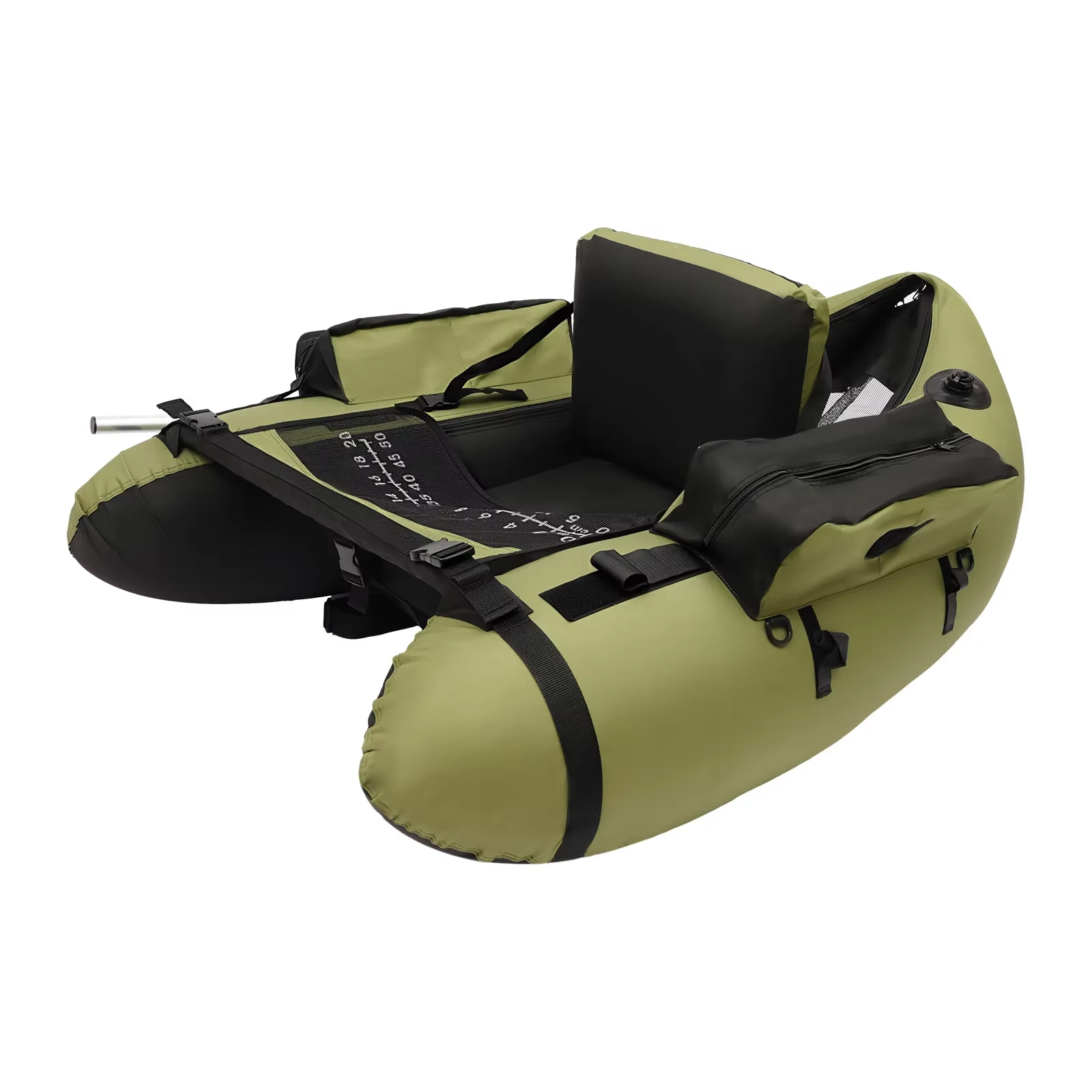 Barco de Pesca Inflable Impermeable Verde 130kg/286.6lbs con Bomba Manual para Pesca, Rafting y Actividades Recreativas — imagen 4