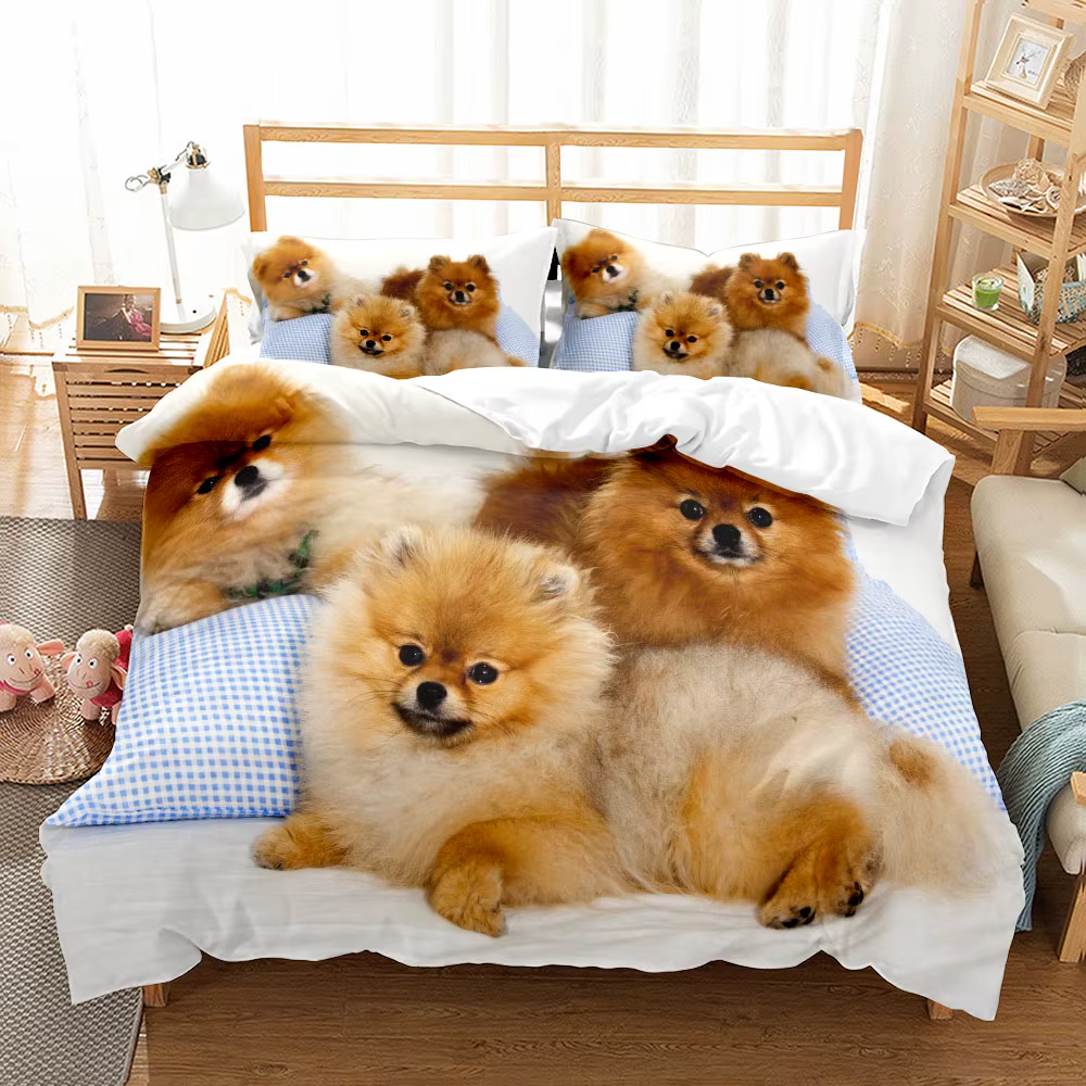 Conjunto de Camas para Perros 3D Set para Cama Pequeña Individual, Doble, Reina, Rey, Cal King — imagen 1