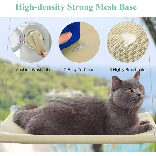 US LOCAL STOCK Hiphoppet Best Selling Washable Window-Mounted Sucker Cat Hammock Cat Nest Seat Elaxing Spot To Lounge For Cats — image 2