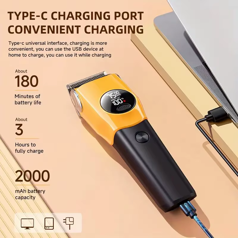 Pet Clipper Professional Dog Hair Trimmer Cat Grooming Shaver 7500/min LED Suitable for Large, Medium, and Small Pets Trimmers — image 6