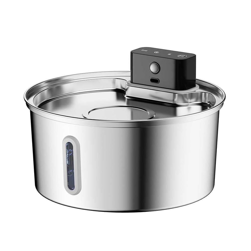 Dispensador de agua inteligente para mascotas, detección automática inalámbrica, dispensador de agua para gatos, alimentador de agua de acero inoxidable 304 — imagen 1
