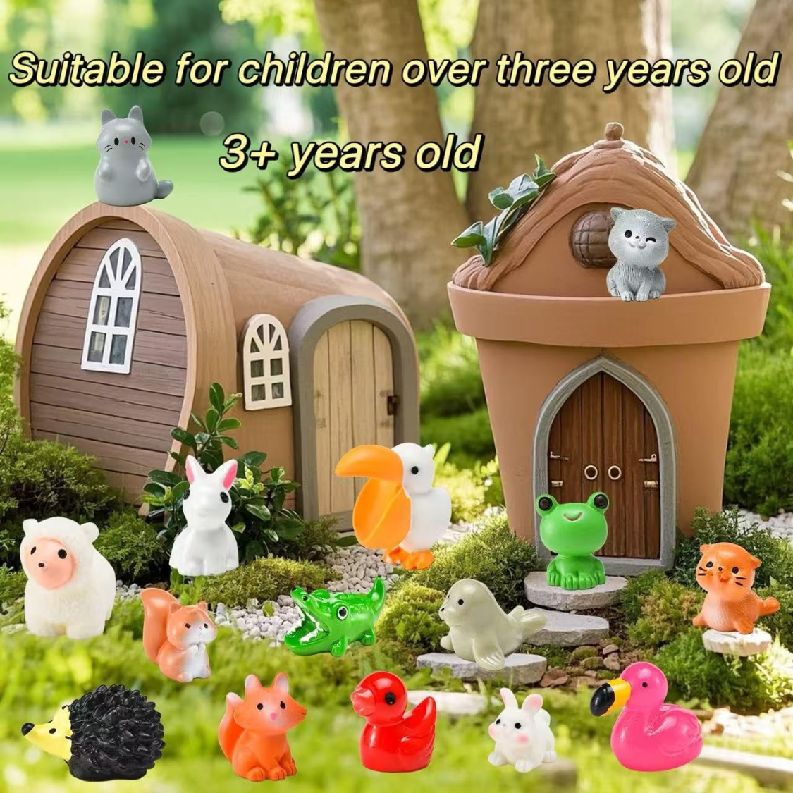 50 Piezas de Mini Figuras de Animales de Resina, Figuras Miniatura de Animales Pequeños al por Mayor para Jardines de Hadas Miniatura, Recuerdos de Fiesta y Jardín — imagen 3