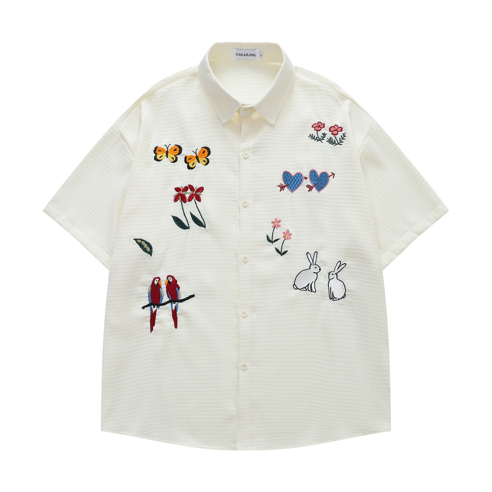 Flower and animal embroidery short sleeves — image 8