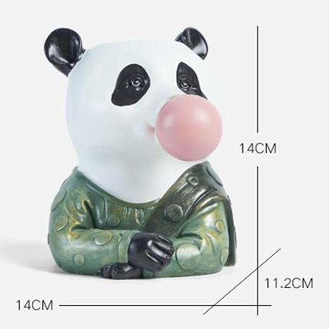 Resin Cartoon Animal Head Vase Succulents Flower vase — image 5