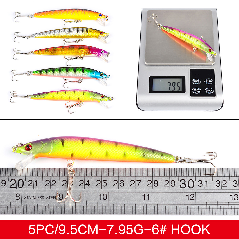 Kit de 43 Piezas de Señuelos de Pesca, Set de Señuelos Blandos y Duros con Anzuelos para Pesca en Agua Salada y Dulce, Equipo de Pesca, Regalos para Hombres — imagen 2