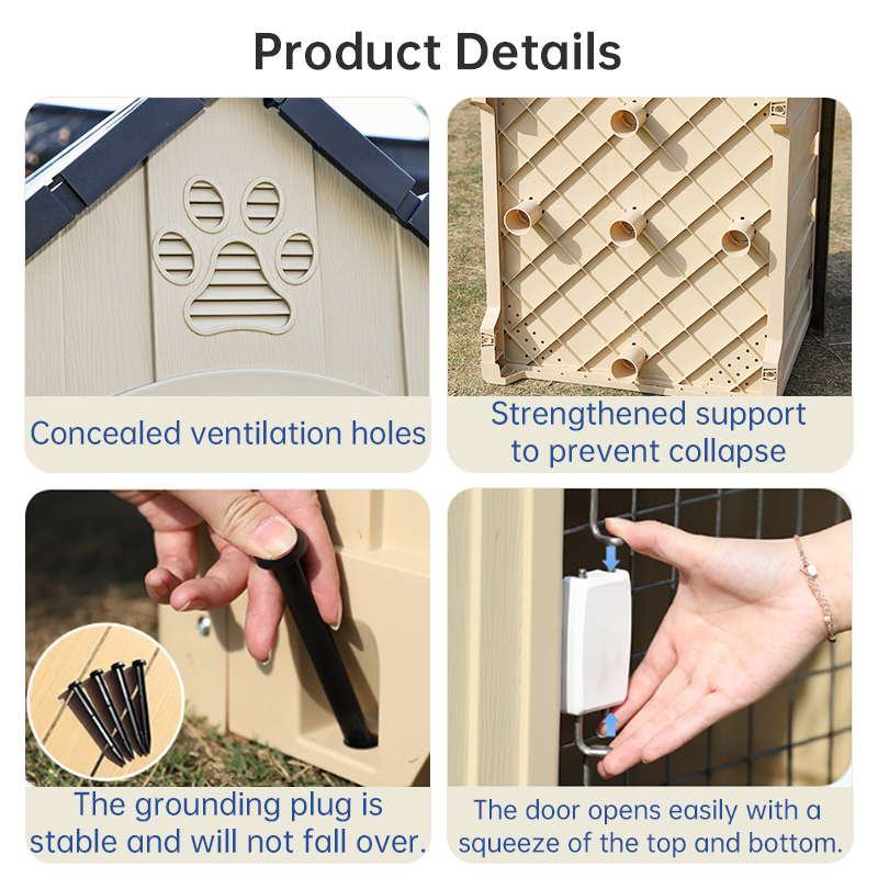 Heavy Duty Outdoor Dog House - 4 Season Insulated Shelter Waterproof & Anti-UV Kennel for All Size Dogs — image 9