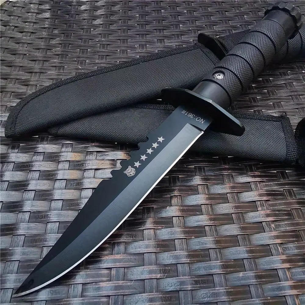 Outdoor Tactical Survival Knife - High Hardness Stainless Steel Fixed Blade with Sheath, Ergonomic Non-Slip Handle for Camping — image 4