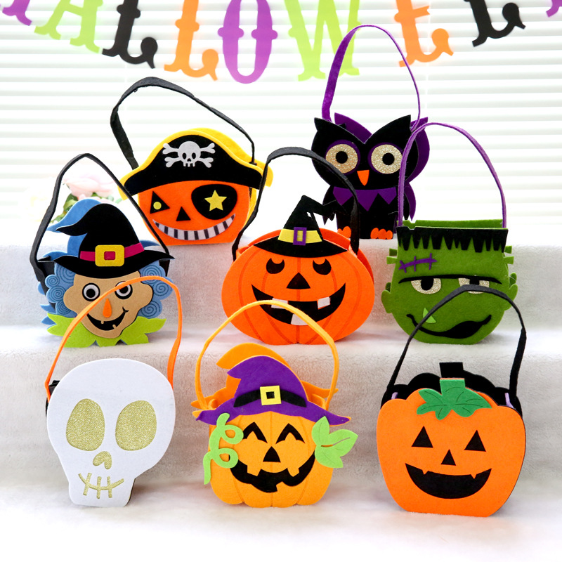 Halloween Props Witch Pumpkin Bag Owl Candy Bag Children's Kindergarten Gift Handheld Pumpkin Bag — image 1