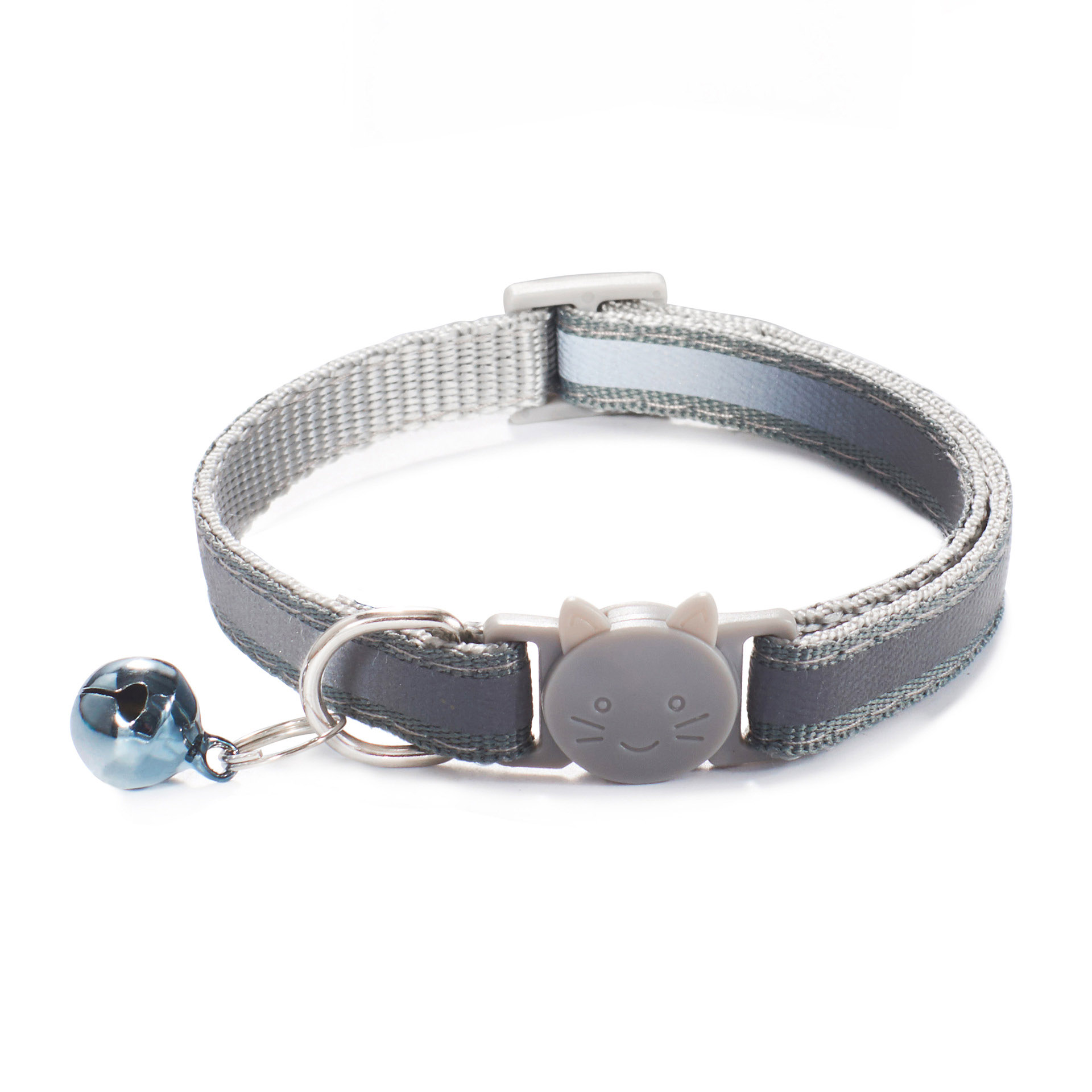 1.0 Colorful Reflective Cat Head Safety Clasp Collar Cat Collar Pet Cat Bell — image 18