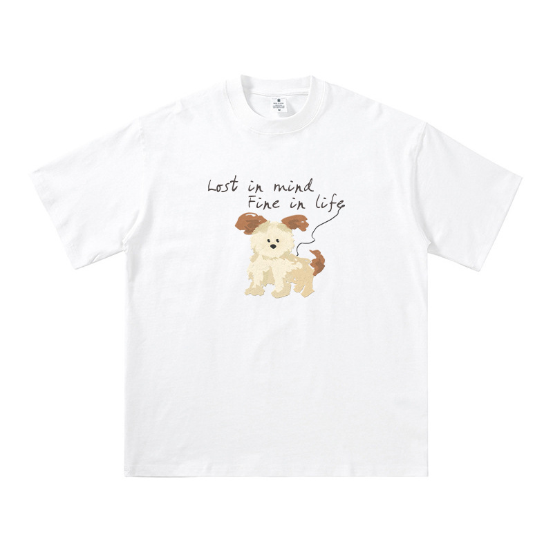 Dog cartoon short sleeved T-shirt — image 5