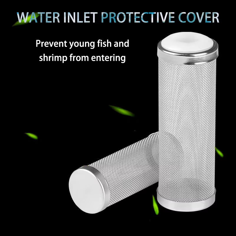 Filtro de Tanque Acuático Caso de Entrada en Acero Inoxidable Redes para Cangrejos Malla Especial para Filtros Cilíndricos Protección de Alimentación para Accesorios de Acuario — imagen 5