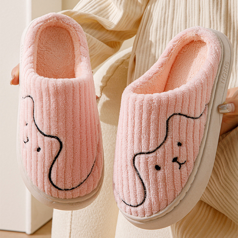 Zapatillas de Gato Rayadas para Interior, Pareja No Deslizante para Dormitorio, Calzado Plush Caliente para Mujer y Hombre — imagen 13