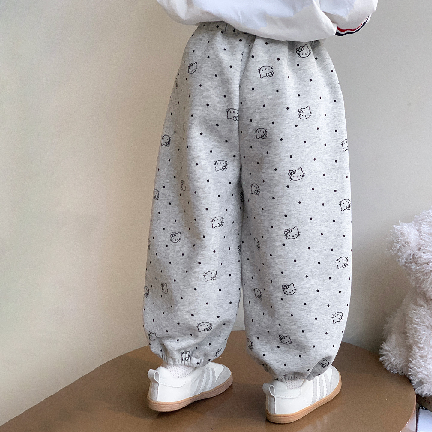 Cute Cartoon Cat Hooded Sweatpants for Girls — image 3