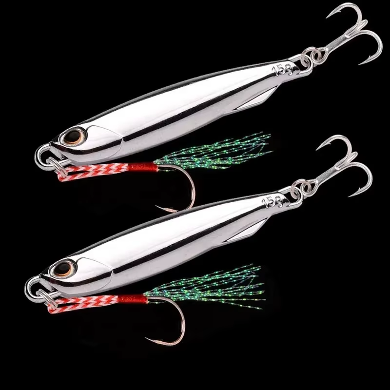 Líneas de Pesca Metálicas 10 piezas/paquete Jig Lures 30g/40g Plata Silvícola para Pescar en Mar — imagen 4