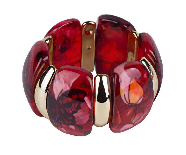 Anillo de Pulsera en Resina Claro para Mujer Estilo Retro Colores Vibrantes Mariposas Accesorios Tendencia — imagen 1