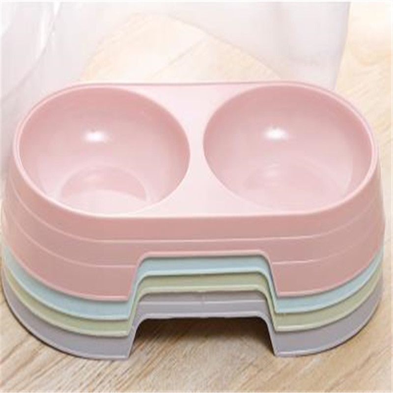 Macarone Double Bowl para Mascotas Plástico Comida y Agua para Perros, Gatos y Pequeños Animales Accesorios de Alimentación Canina y Felina — imagen 3
