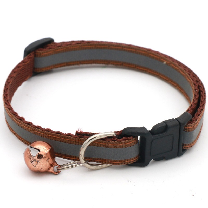 Collar reflejo de mascotas con parche reflectante para perros y gatos collar luminoso con campana — imagen 4