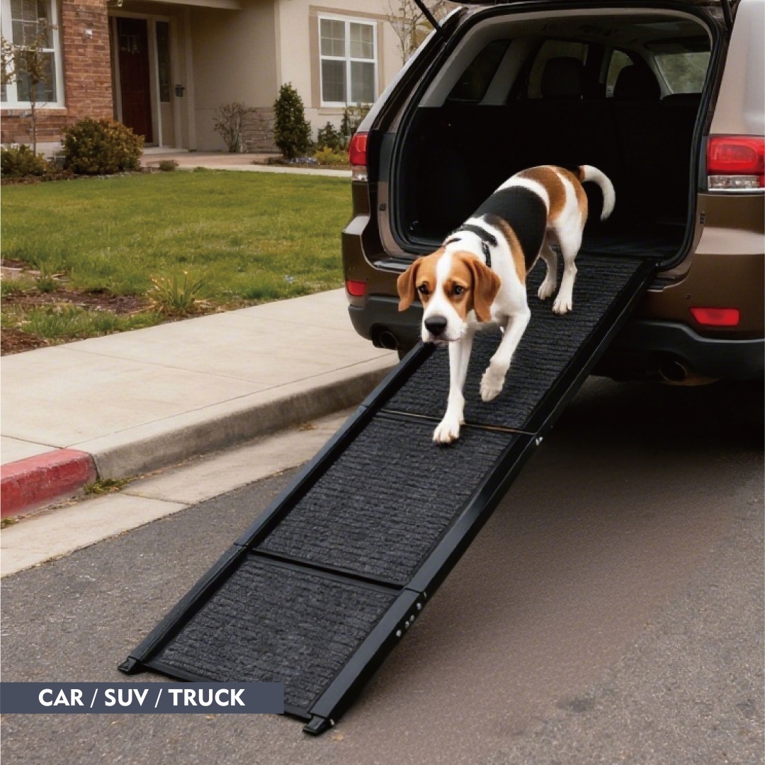 Dog Ramp For Car 65x17 Large Folding Pet Stair Ramps For Truck, SUV, With Non-Slip Surface, Up To 250LBS, Outdoor Dog Car Ramp For Medium Large Dogs, Portable Pet Steps — imagen 12