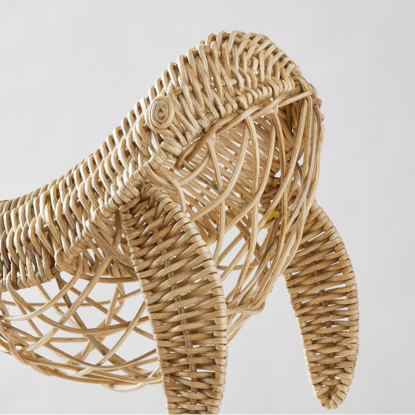 Handmade Rattan Whale Wall Hanging Decoration for Kids Room, Photography Props, Home Decor, Woven Ornament — image 3
