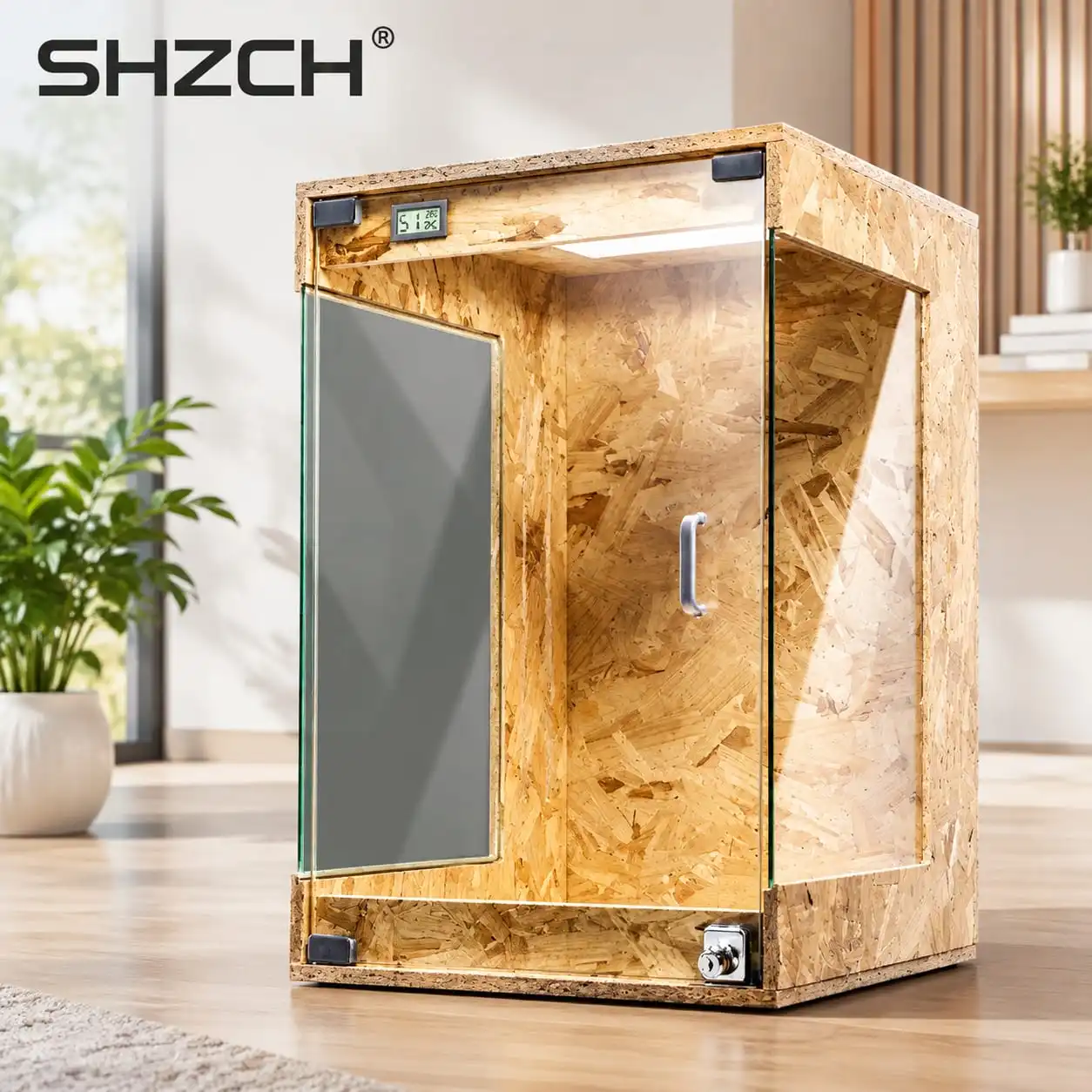 Reptile Terrarium with Rain System - Glass Enclosure for Chameleons & Lizards, Climber Cage for Sugar Gliders, Heated Vivarium — image 1