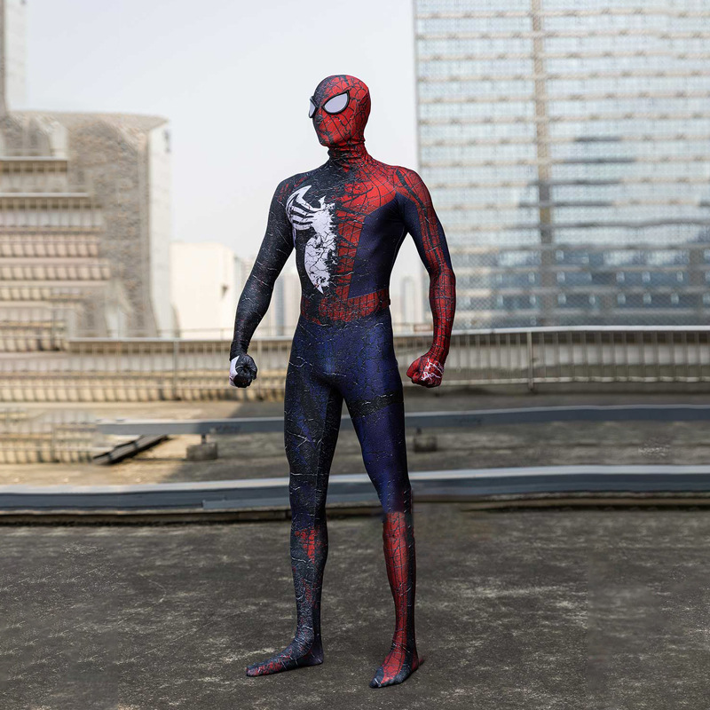 3D Digital Print Venom Symbiote Spider-Man Halloween Cosplay Bodysuit Costume — image 2