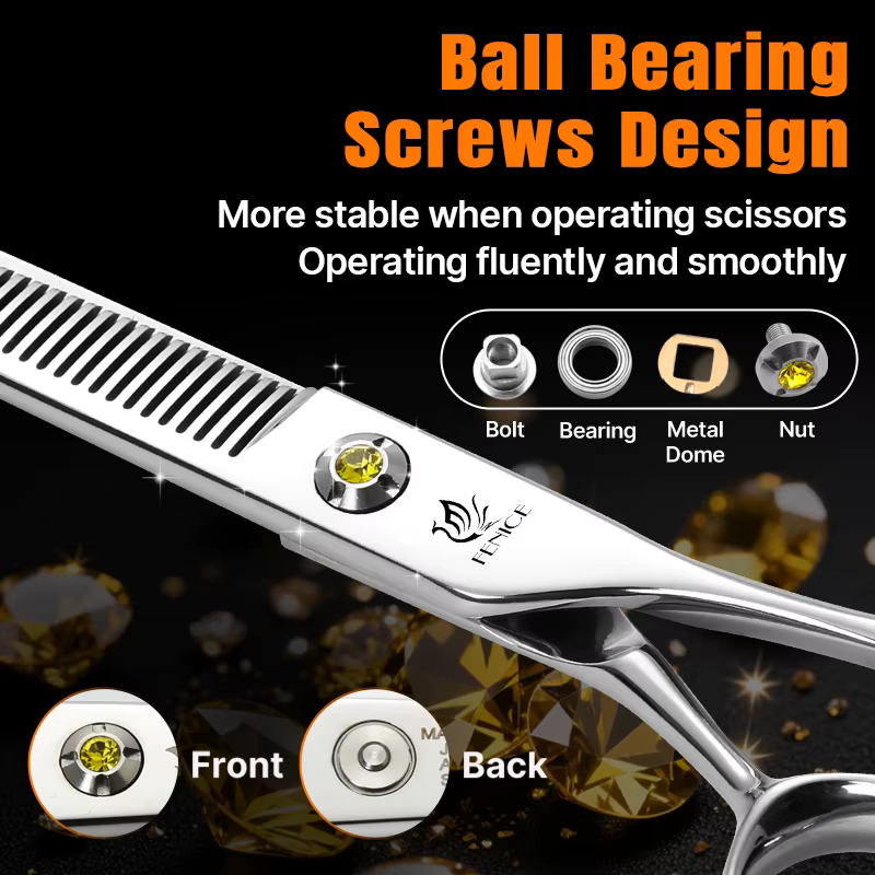 Fenice High-grade JP440C Alloy Steel 7.0/7.5 inch Pet Grooming Scissors Dog Hair Cutting Shears Tool for Pet Groomer Beautician — image 4