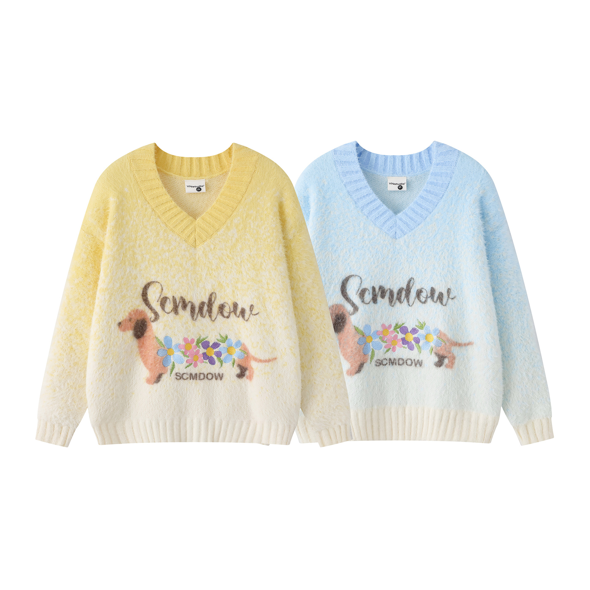 Little dog flower embroidered sweater — image 6