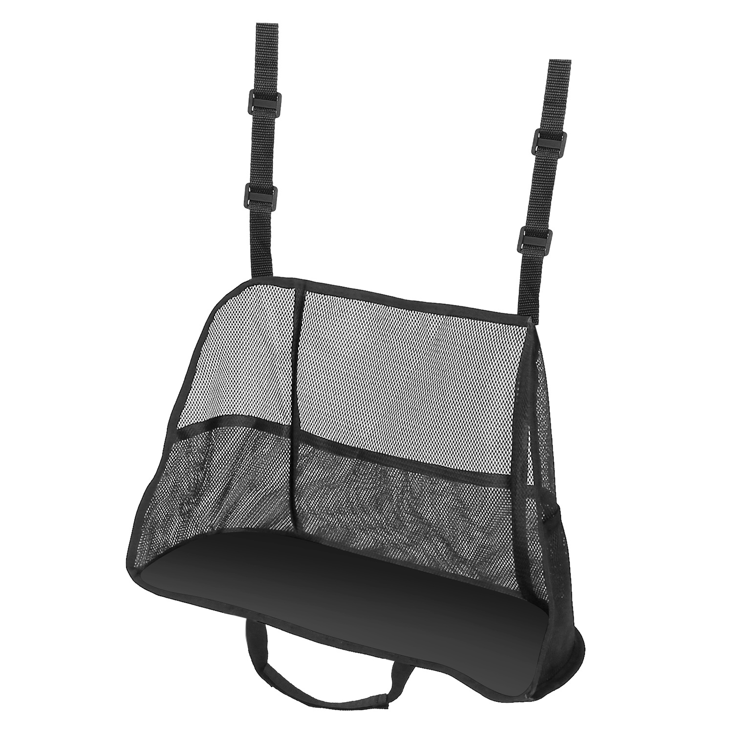 Car Net Pocket Handbag Holder Car Storage Netting Pouch Seat Side Storage Mesh Organizers Bag For Purse Phone Documents Barrier Pets Kids At Backseat — image 1